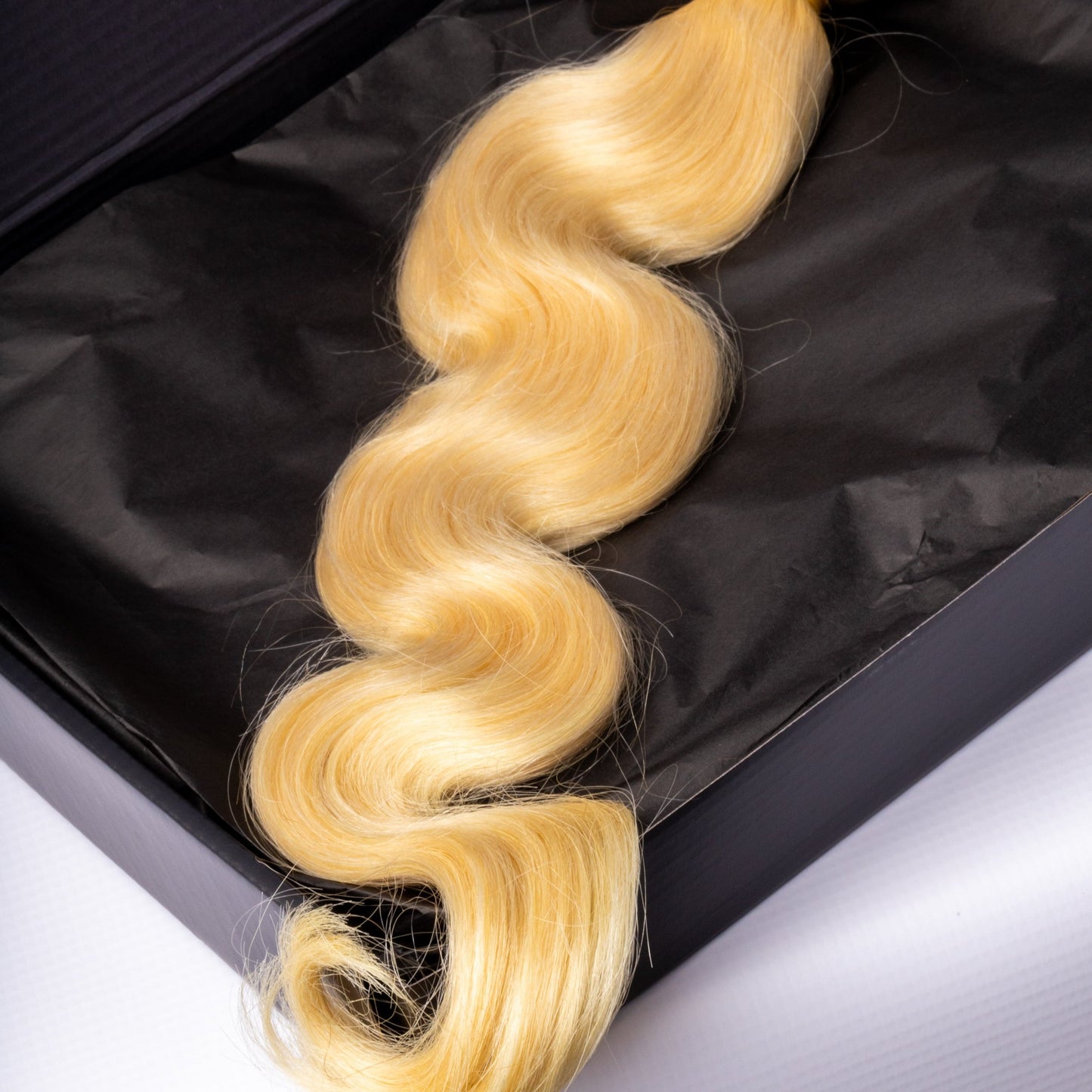 Mixed Strands Luxury Hair #613 Golden Blonde The Goldie Body HD Wig 13x4 100% Virgin Human Hair Extensions.