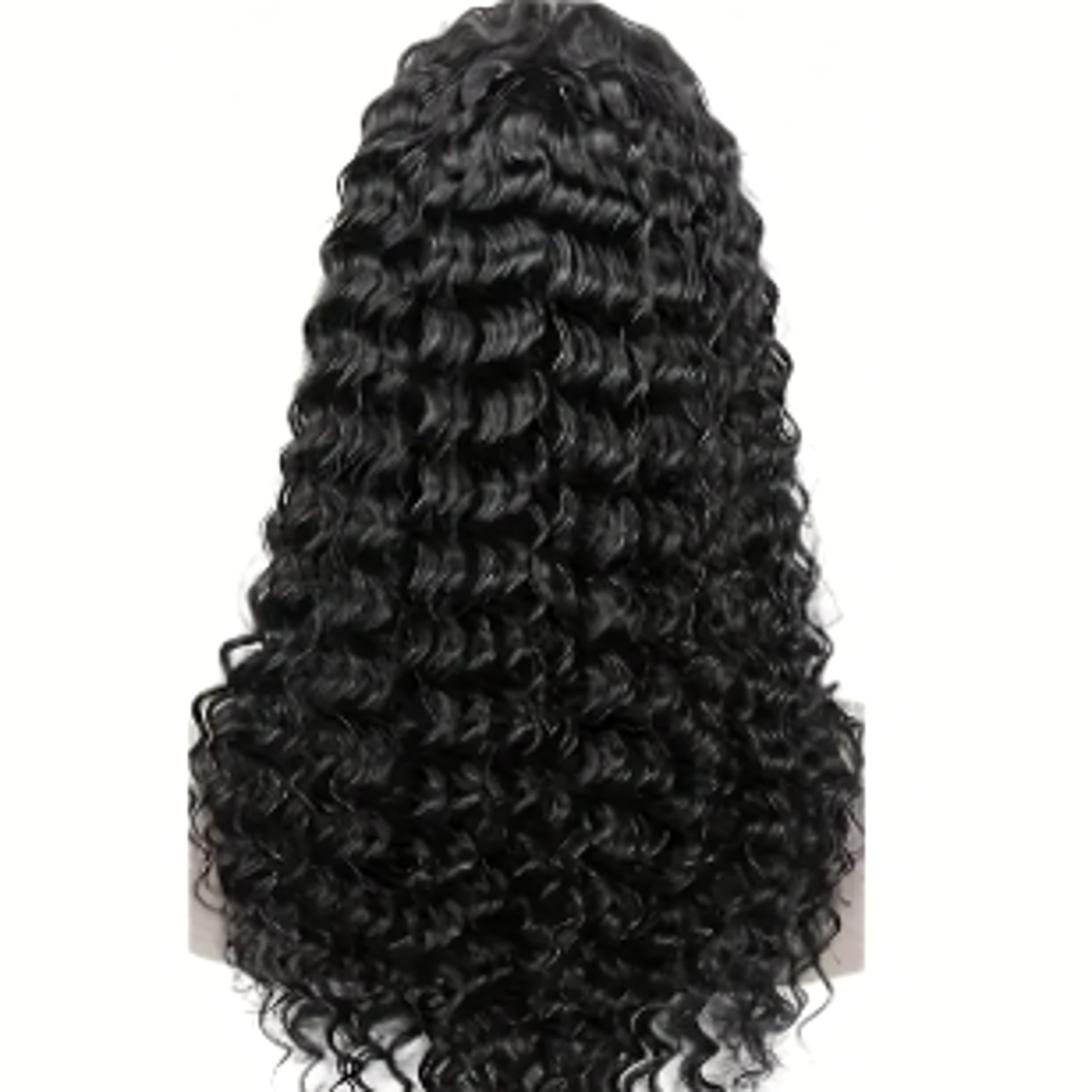 Mixed Strands Luxury Hair The Deep Coil Curly HD Lace Wig #1B Dark Brown 100% Virgin Human Hair Extensions