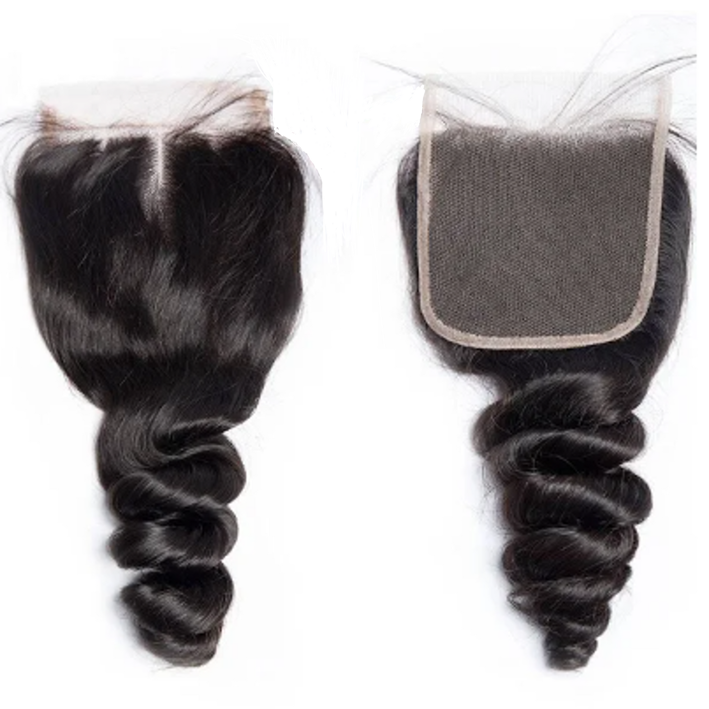 Mixed Strands Luxury Hair The Hollywood Loose Wave #1B Dark Brown HD Lace Closure 100% Virgin Human Hair Extensions