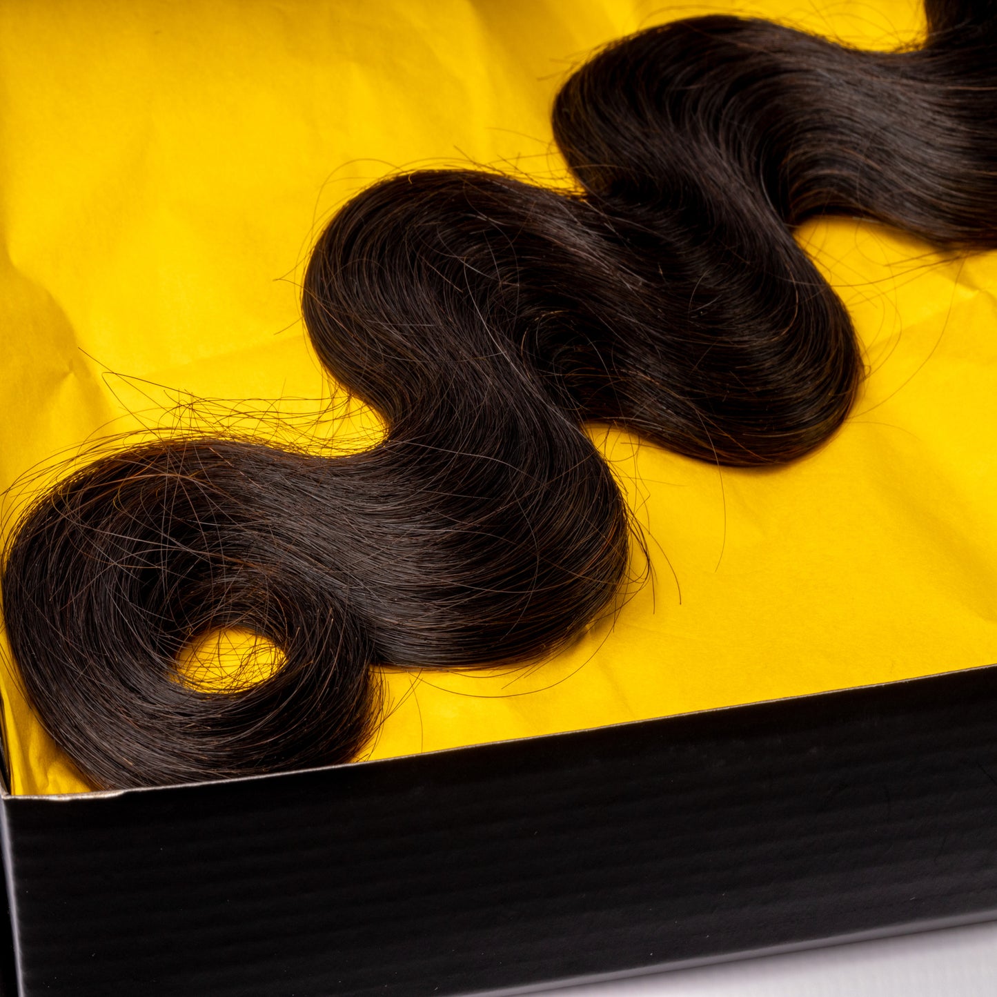 Mixed Strands Luxury Hair The Body Wave #1B Dark Brown HD Lace Closure 100% Virgin Human Hair Extensions