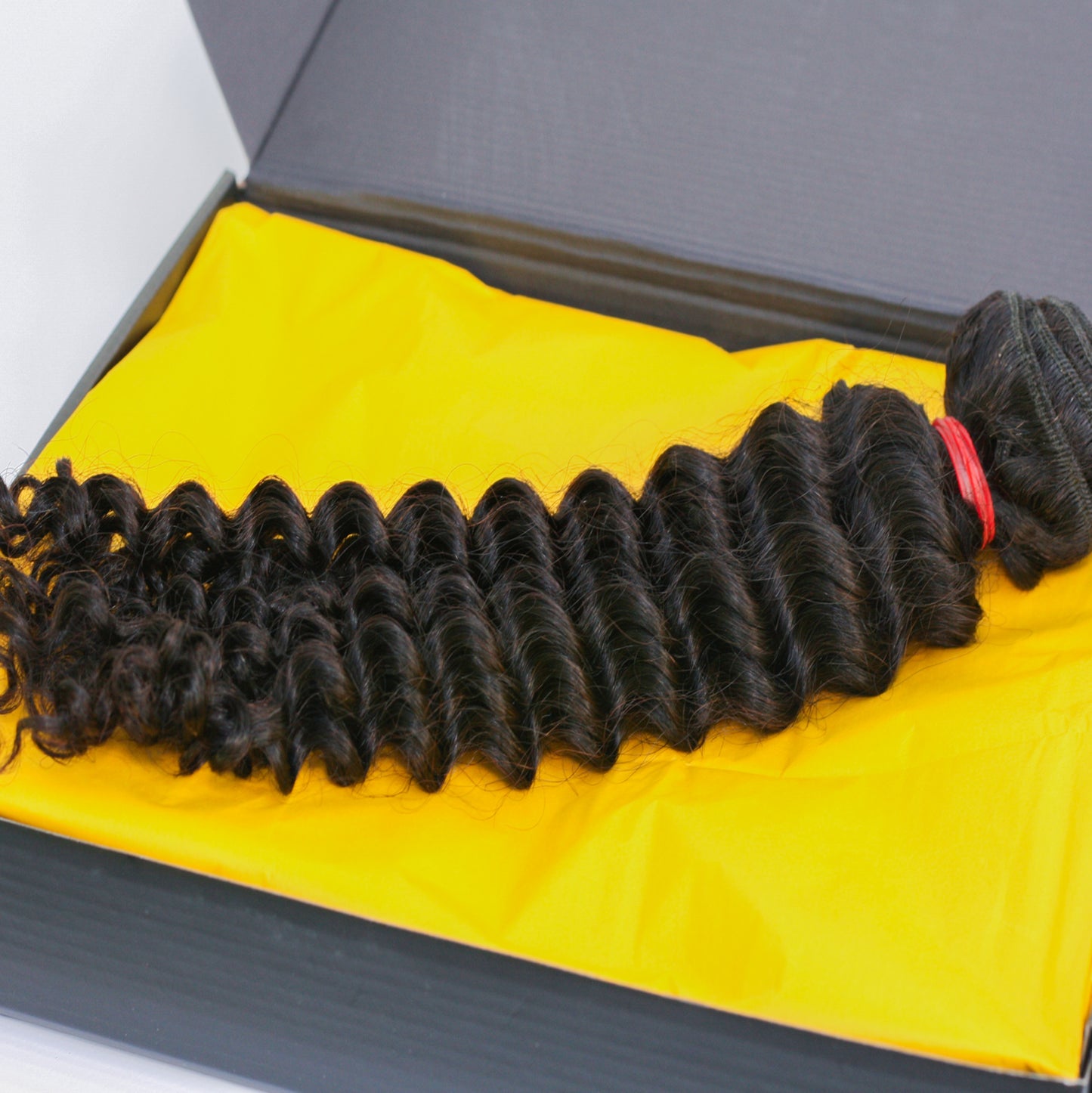 Mixed Strands Luxury Hair The Deep Coil Curly Weft Bundles #1B Dark Brown 100% Virgin Human Hair Extensions