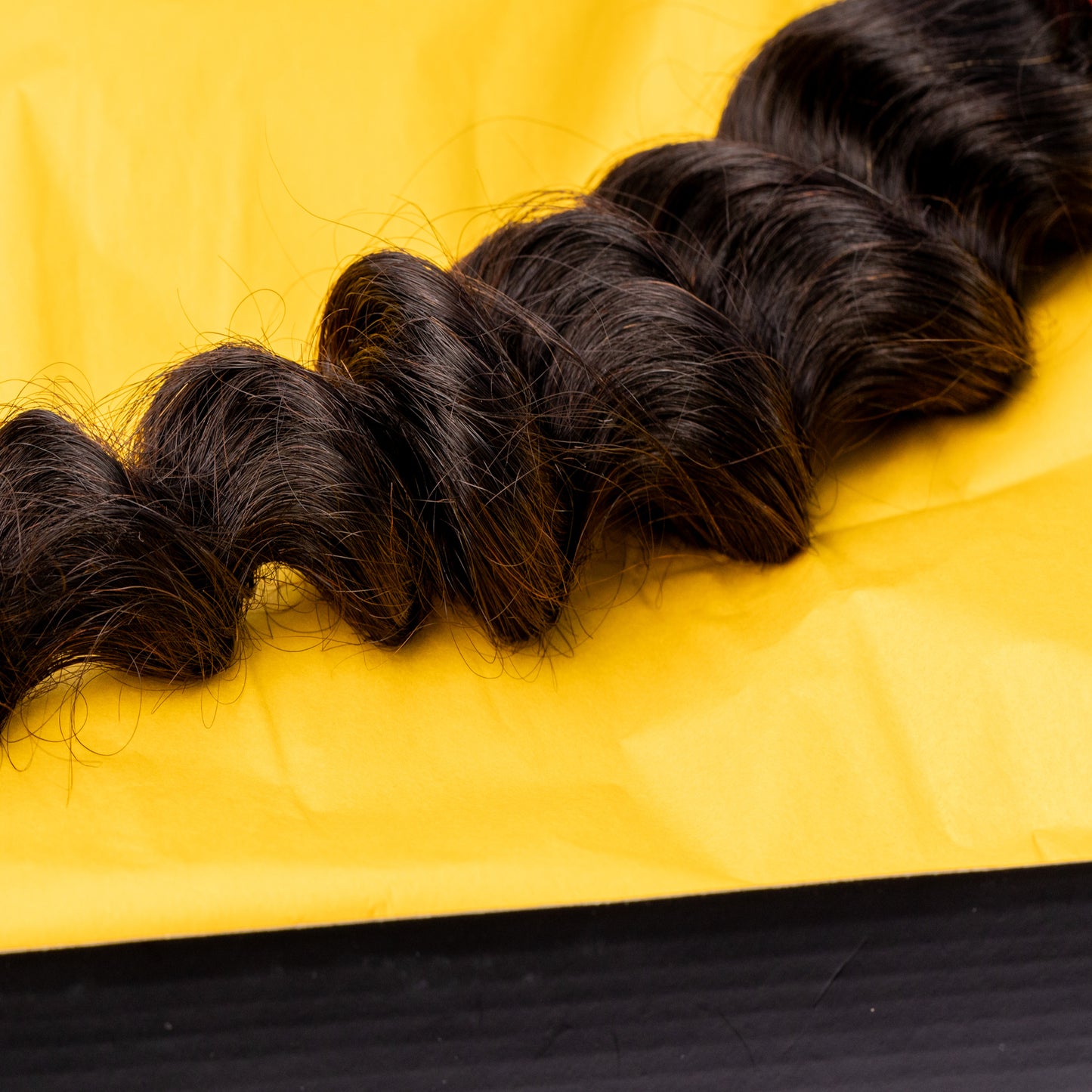 Mixed Strands Luxury Hair The Hollywood Loose Curl #1B Dark Brown 100% Virgin Human Hair Extensions