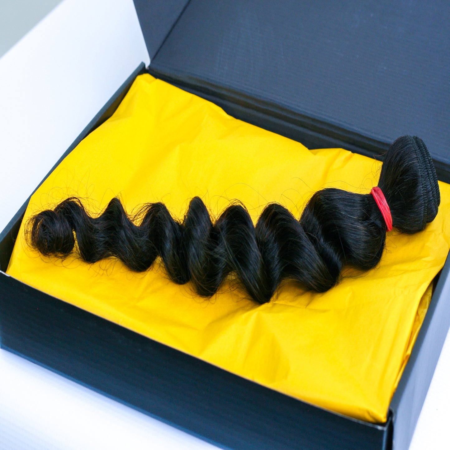 Mixed Strands Luxury Hair The Hollywood Loose Curly weft Bundles #1B Dark Brown 100% Virgin Human Hair Extensions