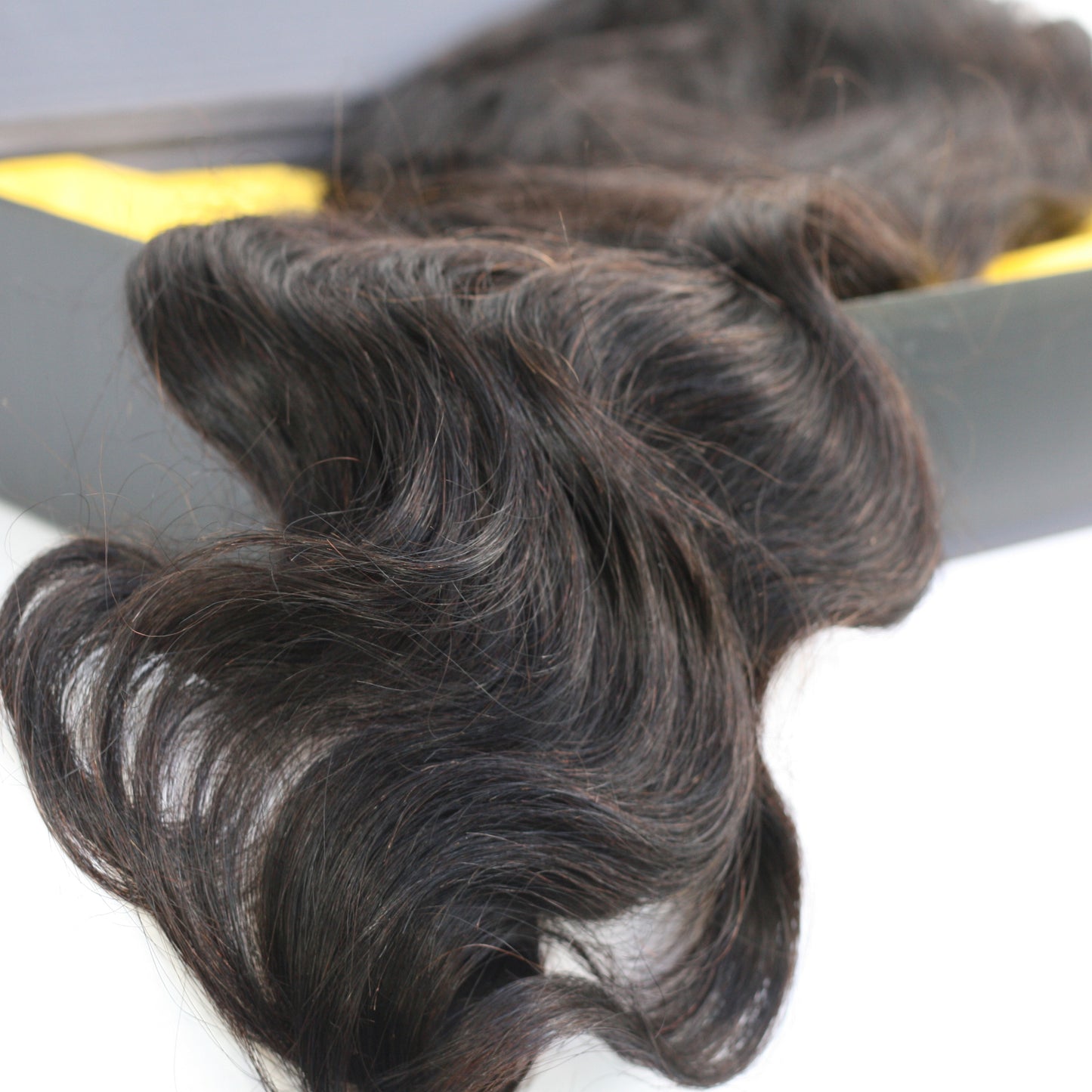 Mixed Strands Luxury Hair The Body Wave #1B Dark Brown HD Lace 100% Virgin Human Hair Extensions