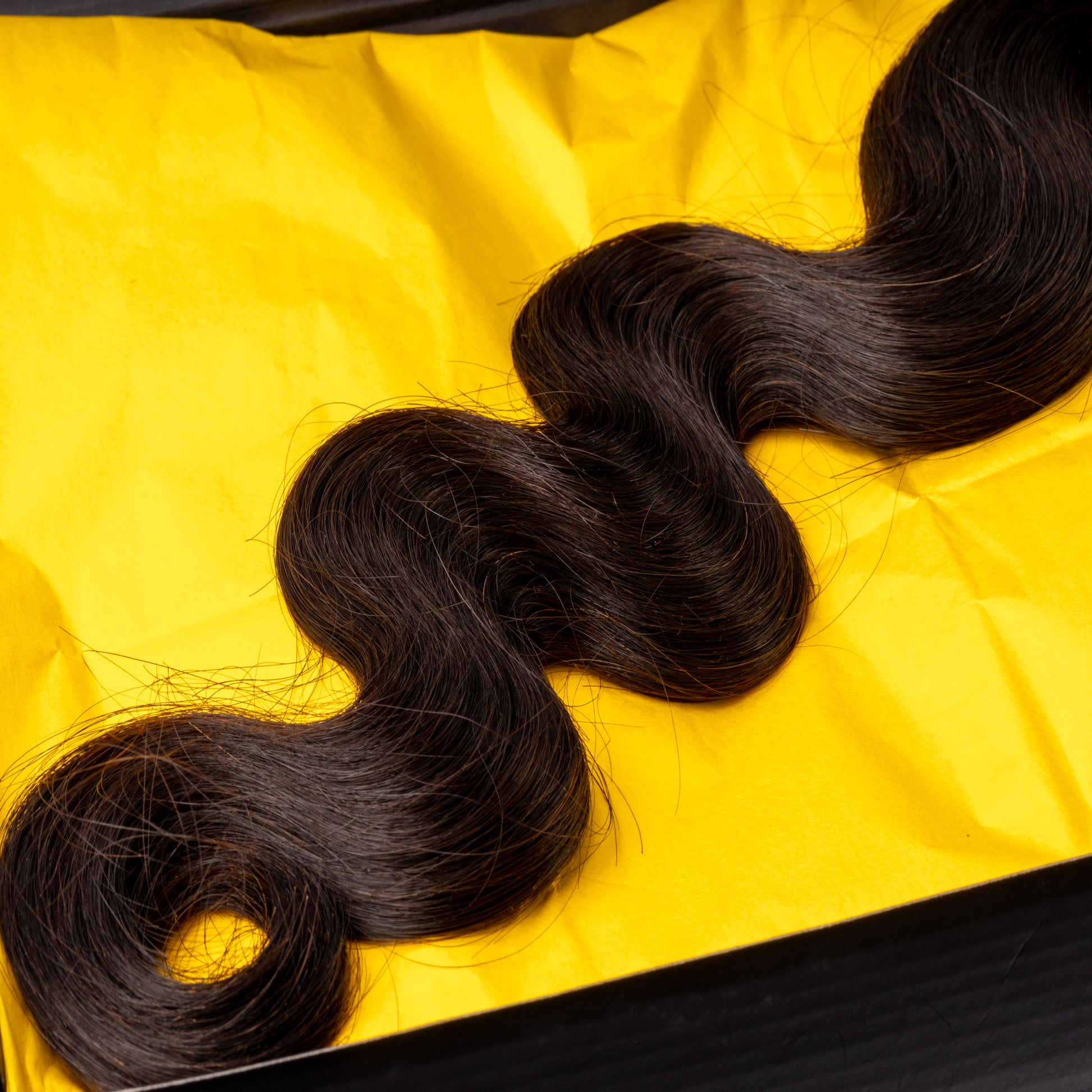 Mixed Strands Luxury Hair The Body Wave #1B Dark Brown HD Lace  100% Virgin Human Hair Extensions