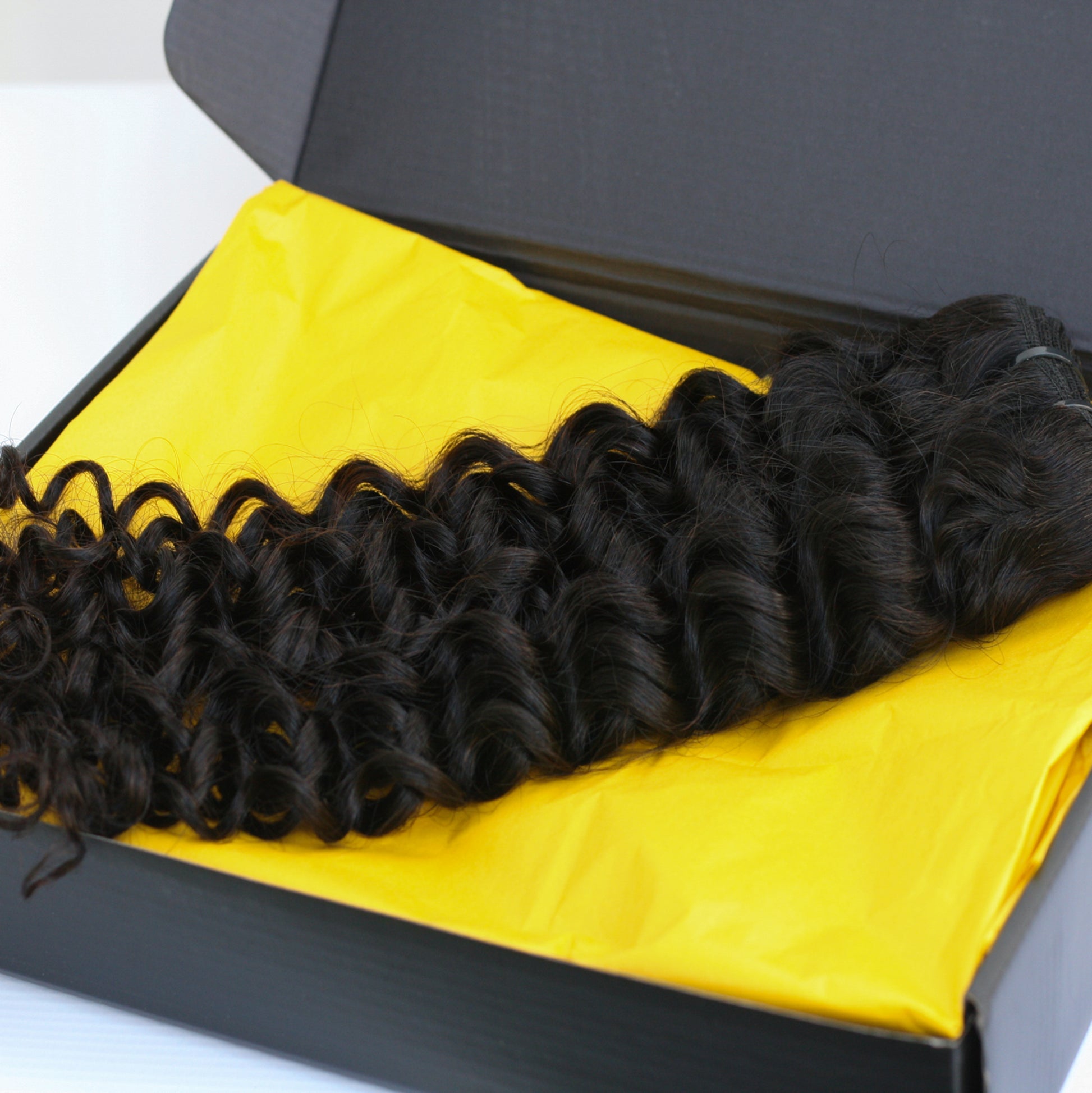 Mixed Strands Luxury Hair The Capelli Italian Curly #1B Dark Brown 100% Virgin Human Hair Extensions