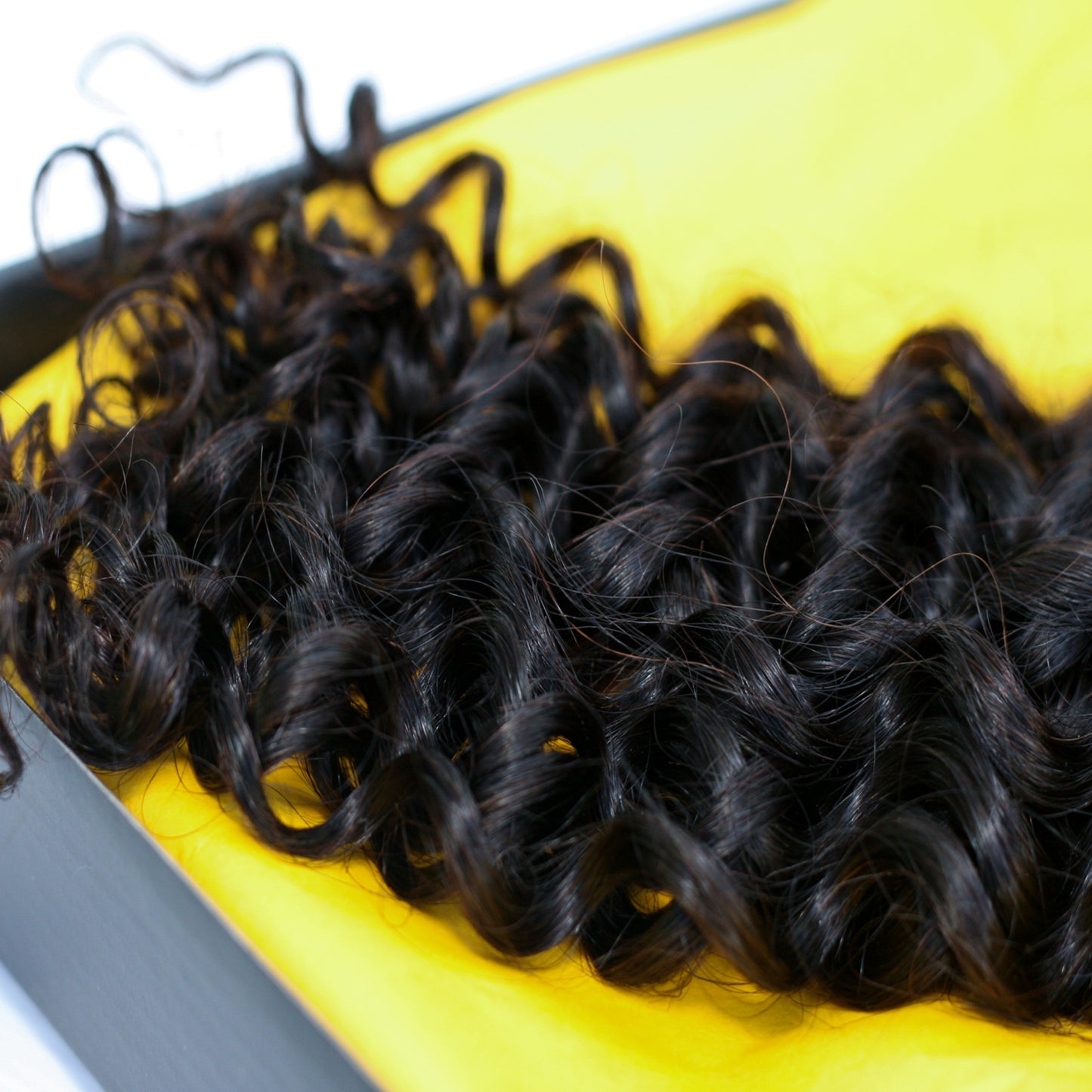 Mixed Strands Luxury Hair The Capelli Italian Curly #1B Dark Brown 100% Virgin Human Hair Extensions