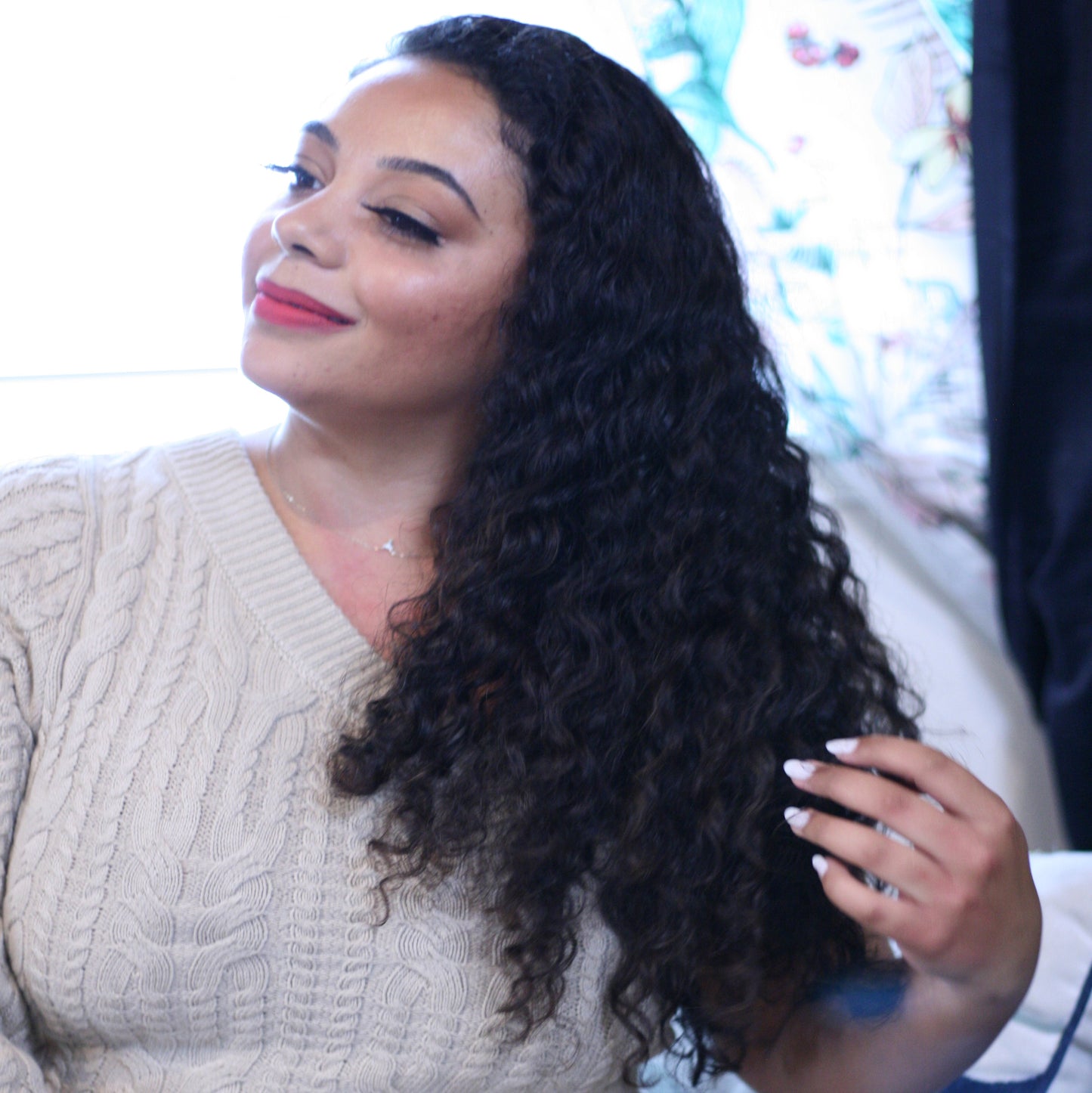 Mixed Strands Luxury Hair The Capelli Italian Curly #1B Dark Brown Weft Bundles 100% Virgin Human Hair Extensions