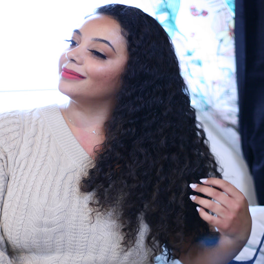 Mixed Strands Luxury Hair The Capelli Italian Curly #1B Dark Brown Weft Bundles 100% Virgin Human Hair Extensions