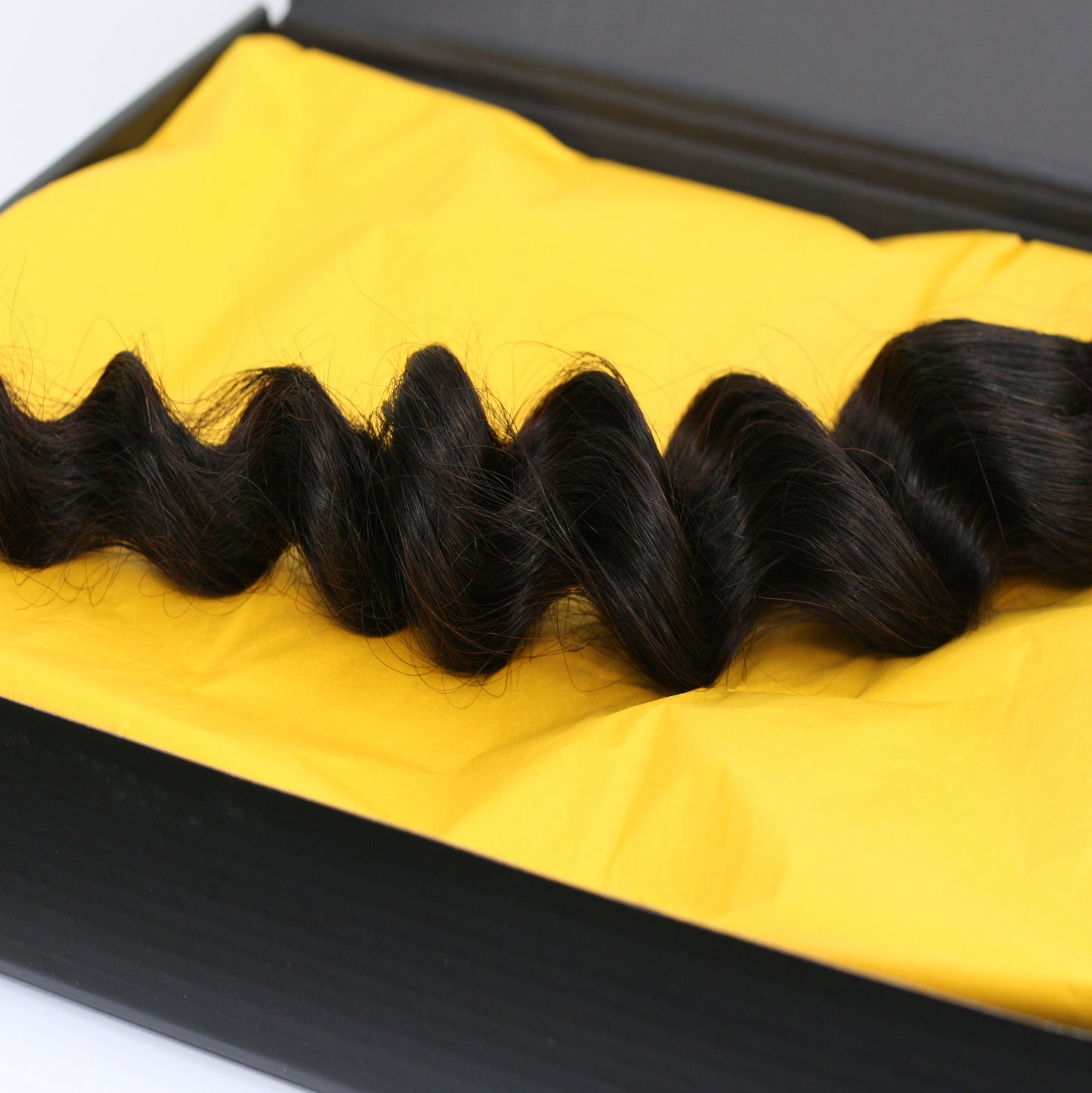 Mixed Strands Luxury Hair The Hollywood Loose Curl #1B Dark Brown 100% Virgin Human Hair Extensions